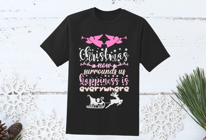 Christmas quote 3 black tshirt