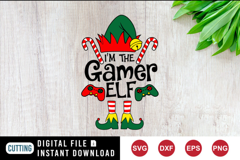 I’m The Gamer Elf, Design For Gamers Hoodie, gamer elf, Santa hat hoodie, hoodie for gamer