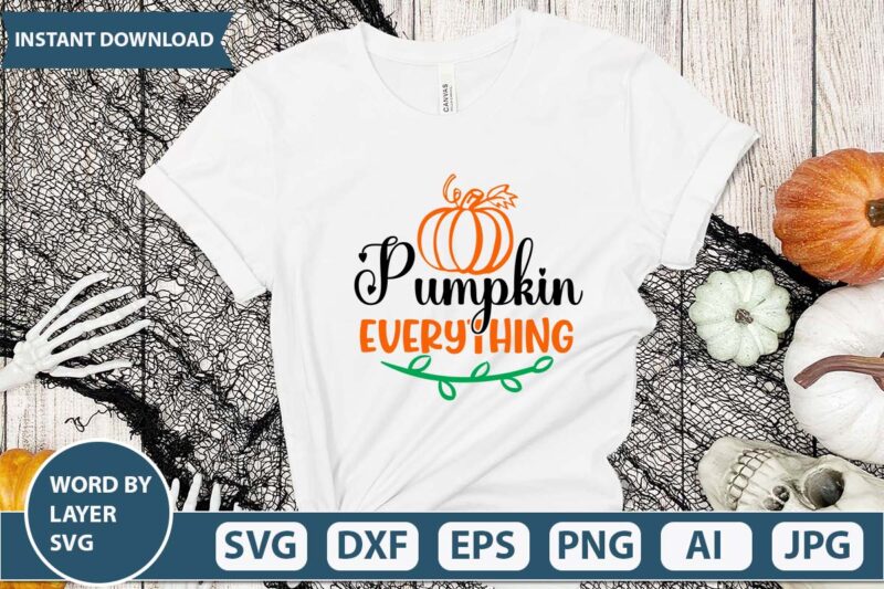 Pumpkin everything svg vector