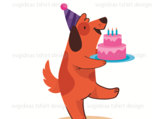 Birthday Gift, Happy Birthday Funny Dog Silhouette SVG Diy Crafts Svg Files For Cricut, Silhouette Sublimation Files t shirt template