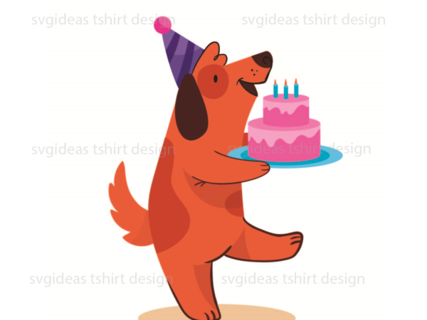 Birthday gift, happy birthday funny dog silhouette svg diy crafts svg files for cricut, silhouette sublimation files t shirt template