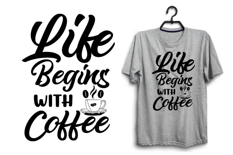 Coffee typography svg cutting files for t shirt and merchandise