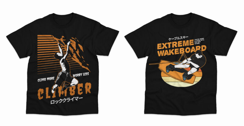 Extreme Sport t-shirt collection bundle