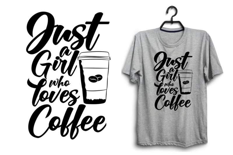 Coffee typography svg cutting files for t shirt and merchandise