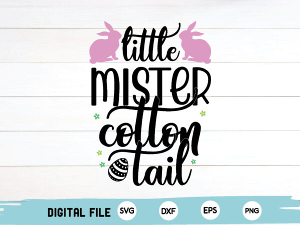 Little mister cotton tail t shirt vector graphic