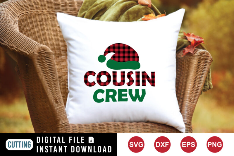 Cousin crew, Santa Hat, Christmas sweatshirt, crew shirt, Christmas shirt design print template