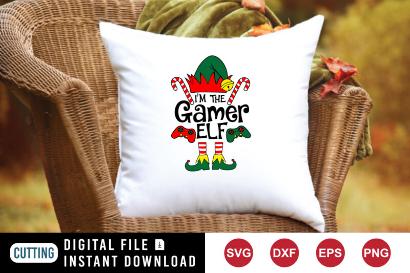 I’m The Gamer Elf, Design For Gamers Hoodie, gamer elf, Santa hat hoodie, hoodie for gamer