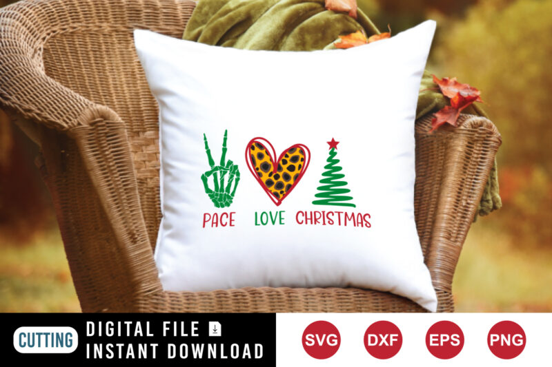 Pace love Christmas t-shirt, Christmas Skelton hand shirt, Christmas heart shirt, Christmas brush tree shirt template