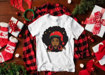 Christmas Sexy Black Afro Girl Gift Diy Crafts Svg Files For Cricut, Silhouette Sublimation Files t shirt vector file