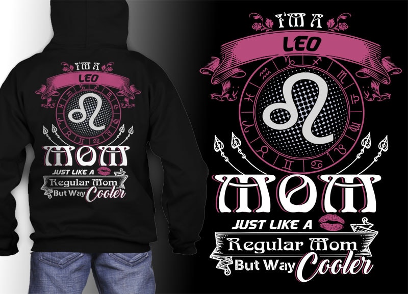 12 birthday zodiac mom bundle pink tshirt design psd file editable text and layer zodiac#7 UPDATE