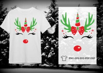 Christmas Cute Unicorn Gift Idea Diy Crafts Svg Files For Cricut, Silhouette Sublimation Files