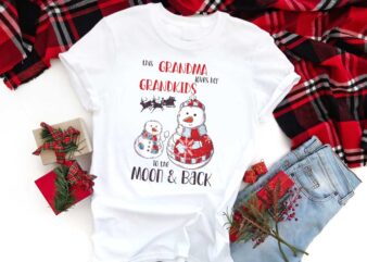 Christmas Gift, This Grandma Loves Her Grandkids To The Moon And Back Diy Crafts Svg Files For Cricut, Silhouette Sublimation Files t shirt vector file