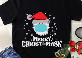 Merry Christ-mask Svg, Christmas Svg, Tree Christmas Svg, Tree Svg, Santa Svg, Snow Svg, Merry Christmas Svg, Hat Santa Svg, Light Christmas Svg