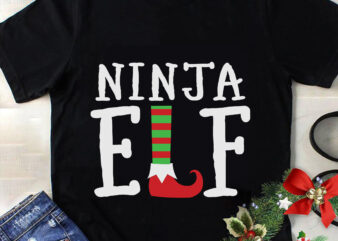 Ninja ELF Svg, Christmas Svg, Tree Christmas Svg, Tree Svg, Santa Svg, Snow Svg, Merry Christmas Svg, Hat Santa Svg, Light Christmas Svg, T shirt vector artwork