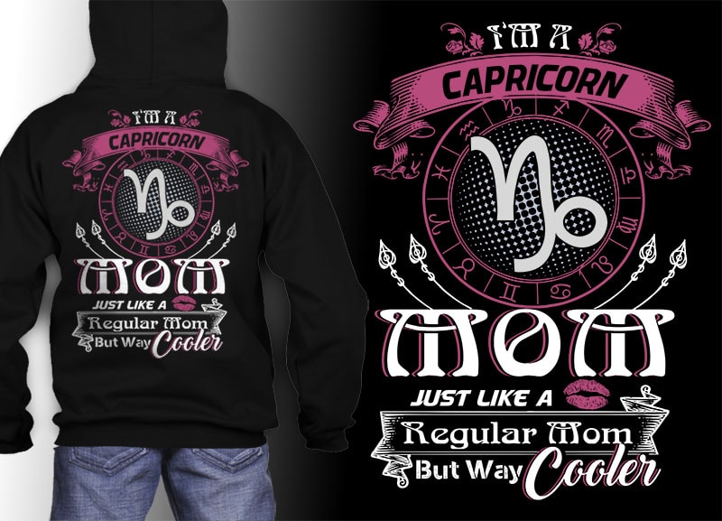 12 birthday zodiac mom bundle pink tshirt design psd file editable text and layer zodiac#7 UPDATE