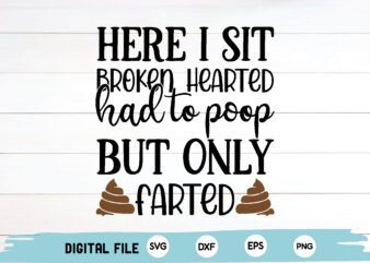 here i sit broken hearted had to poop but only farted graphic t shirt