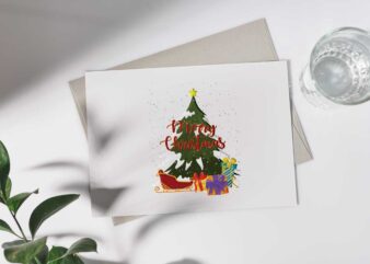 Christmas Gift, Merry Christmas Tree Vector Diy Crafts Svg Files For Cricut, Silhouette Sublimation Files