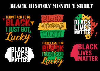 6 Black history month t shirt design bundle