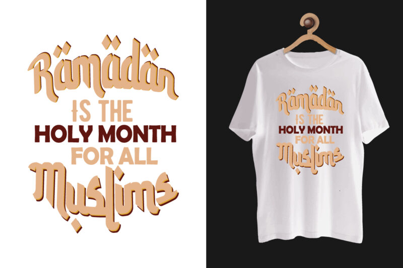 Islamic t shirt, Islamic t shirt bundle, Islamic typography t shirt, Ramadan t shirt, Ramadan t shirt design quotes, Ramadan lettering t shirt, Ramadan design bundle, Ramadan typography design, Fasting