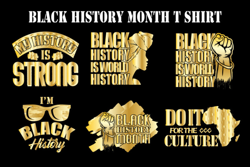 Black history month t shirt design bundle graphics