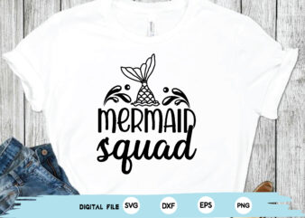 mermaid squad t shirt designs for sale