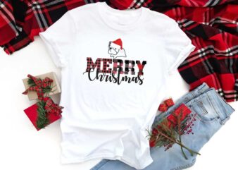 Merry Christmas Funny Dog Shirt Design