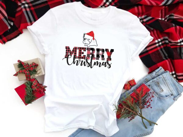 Merry christmas funny dog shirt design