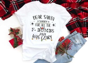 Christmas Gift Idea, Dear Santa Sorry For All The F Bombs Diy Crafts Svg Files For Cricut, Silhouette Sublimation Files t shirt vector file