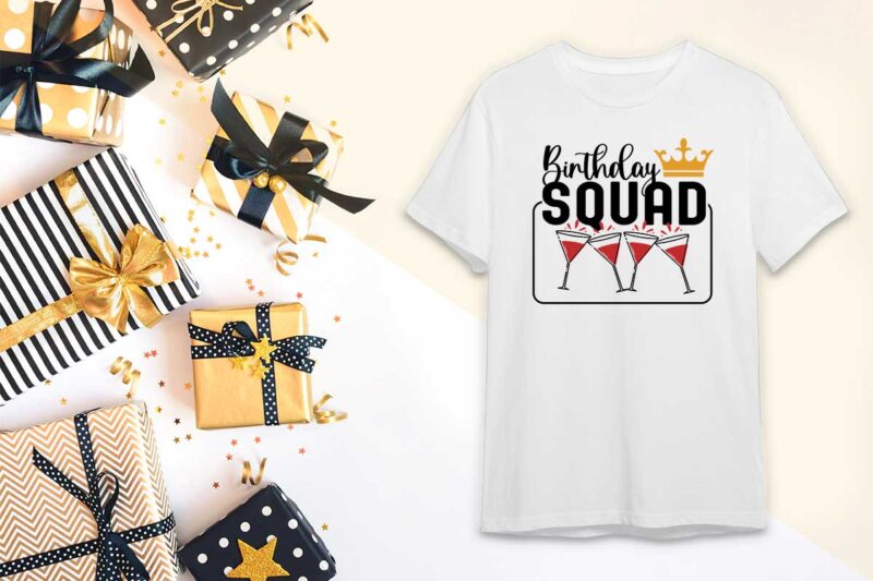 Birthday Squad Wine Drinking Gift Diy Crafts Svg Files For Cricut, Silhouette Sublimation Files