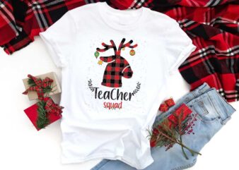 Christmas Gift Silhouette, Teacher Squad Diy Crafts Svg Files For Cricut, Silhouette Sublimation Files t shirt vector file