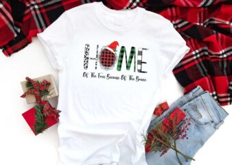 Christmas Decor Gift, Home Of The Free Because Of The Brave Silhouette SVG Diy Crafts Svg Files For Cricut, Silhouette Sublimation Files t shirt vector file