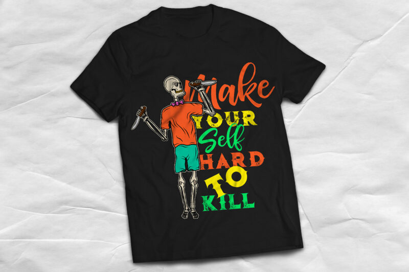 Deadman with knives, t-shirt design