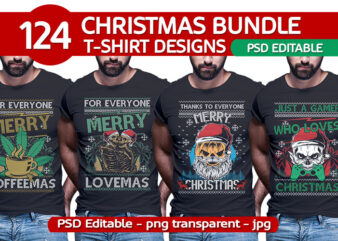 124 ugly christmas Tshirt designs bundle part2