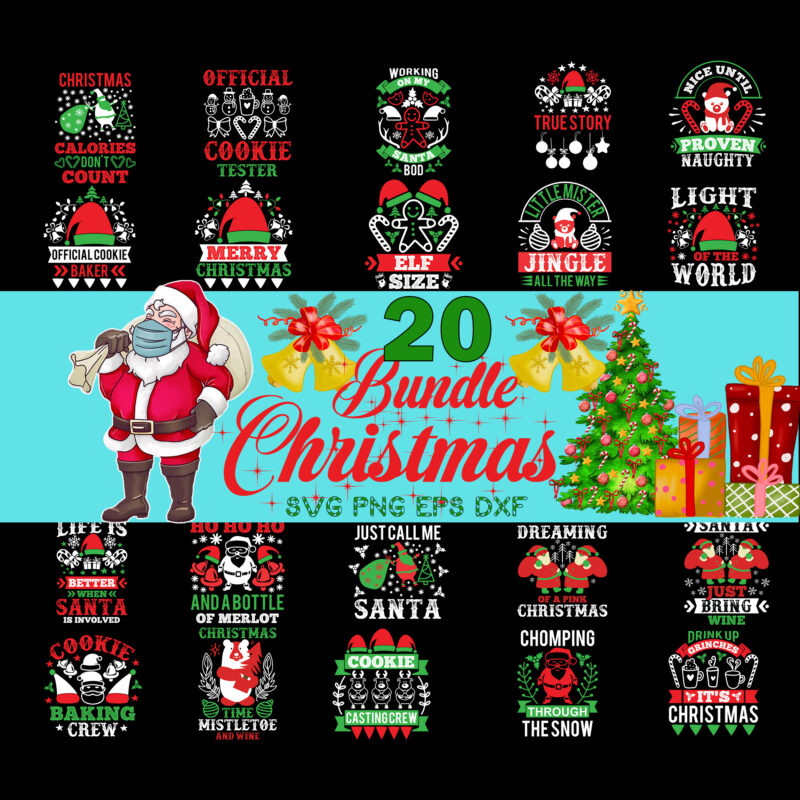 20 Christmas bundle svg, christmas svg, snow svg, santa svg, merry christmas svg, bundle christmas svg, tree christmas svg, santa svg, bundle christmas svg, christmas bundles, xmas bundle, Quote Christmas Svg,