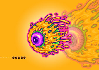 Eye Melting Trippy Mascot Illustrations vector clipart