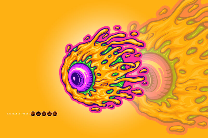 Eye Melting Trippy Mascot Illustrations