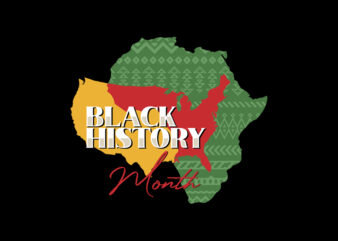 BLACK HISTORY MONTH MAP t shirt template
