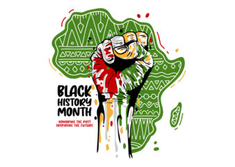 BLACK HISTORY MONTH POWER HAND t shirt template