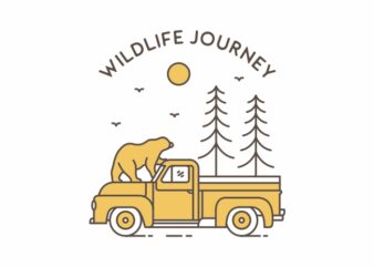 Wildlife Journey 3 t shirt design for sale