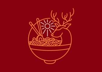 Ramen Deer t shirt design online