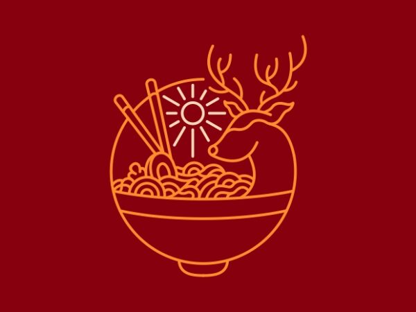 Ramen deer t shirt design online