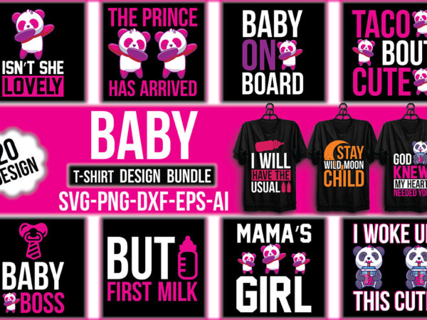 Baby t-shirt design bundle