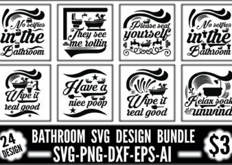 Bathroom SVG Design Bundle