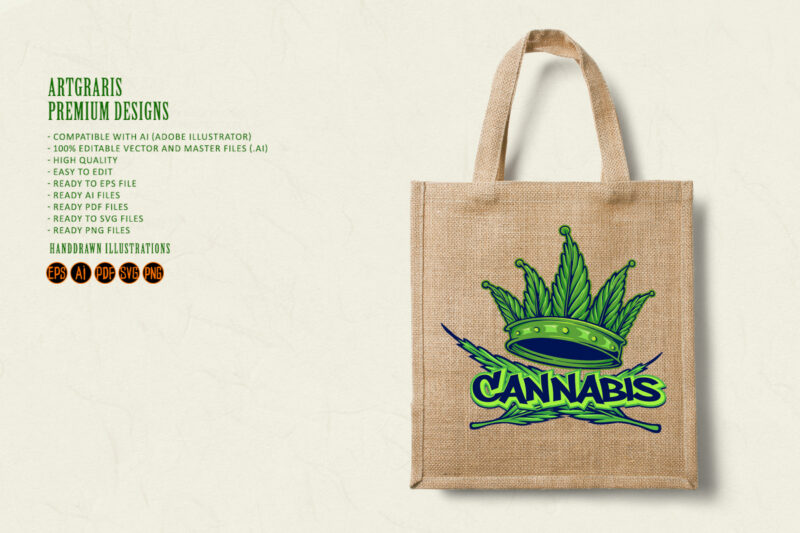 Cannabis Crown Logo Hip Hop Style