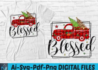 Blessed Christmas Truck t-shirt design, Blessed Christmas SVG, Blessed Christmas shirt, Funny Christmas tshirt, Blessed christmas truck sweatshirts & hoodies