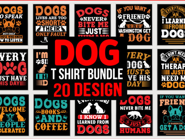 Dog t shirt design bundle