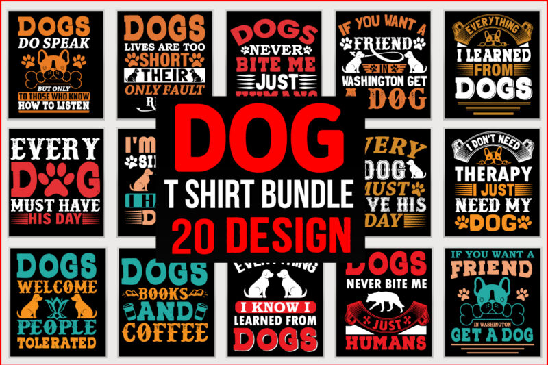 DOG T shirt Design Bundle