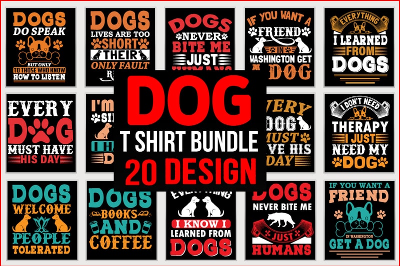 DOG T shirt Design Bundle - Buy t-shirt designs