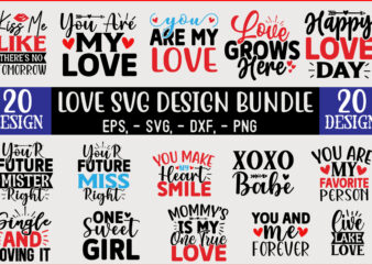 Love SVG T shirt Design Template