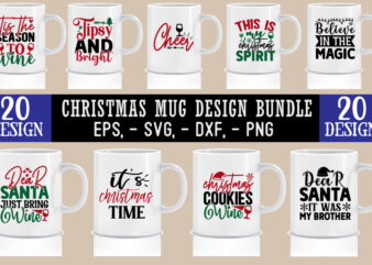 Christmas SVG Mug Design Bundle